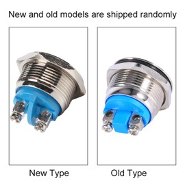 Momentary Switch, 19mm Waterproof Car Metal Push Button Horn Momentary Switch 12V