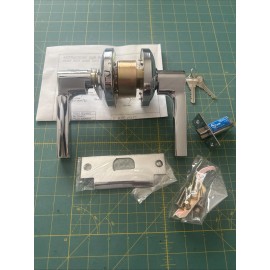 CAL-ROYAL Cylindrical Lockset Grade 2 STOREROOM w/ Keys—Clutch—Chrome finish