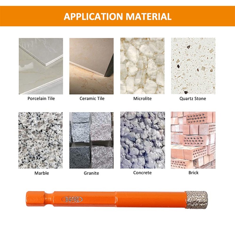 BGTEC Dry Diamond Drill Bits 2pcs 5/16" with Quick Change