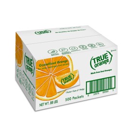 TRUE ORANGE Water Enhancer, Bulk Pack, Zero Calorie Flavoring, For Bottled Water, Iced Tea & Recipes, Flavor Packets Made with Real Oranges, Count 500 (Pack of 1) - Packaging May Vary