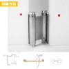 [Set of 2] Free Hinge, Double Opening, Self-Closing, Compatible Door