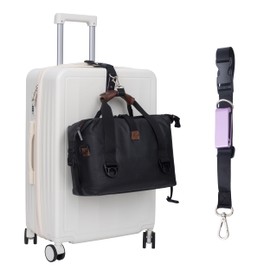 Alltanmony Luggage-Straps for-Suitcases-Add a-Bag with Folded J-Hook - Adjustable Strap,Easily Secure Your Suitcase and Free Your Hands(Purple,1 Pack)