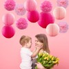 15 Pcs Pink Paper Lanterns Rose Red and Pink Round