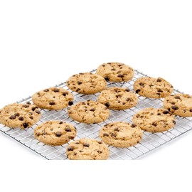 Great Credentials Heavy-Duty Cooling Rack, Cooling Racks, Wire Pan Grade, Commercial Grade, Oven-Safe, Chrome (8 x 10 Inch)