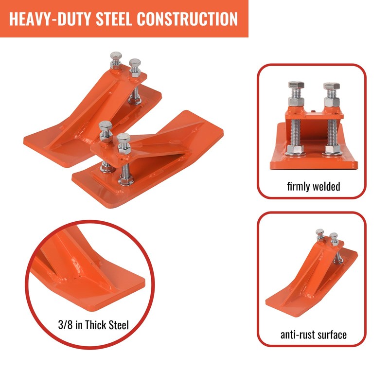 Doppy 2Pcs Tractor Bucket Edge Protector, 3/8'' Thick Snow Skid