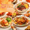 50 PCS Thanksgiving Oval Paper Plates Disposable, Fall Paper Plates,