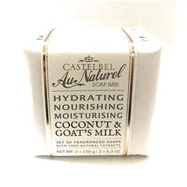 Castelbel Au Natural Coconut & Goats Milk Soap Bar Set 2 x 5.3 Oz