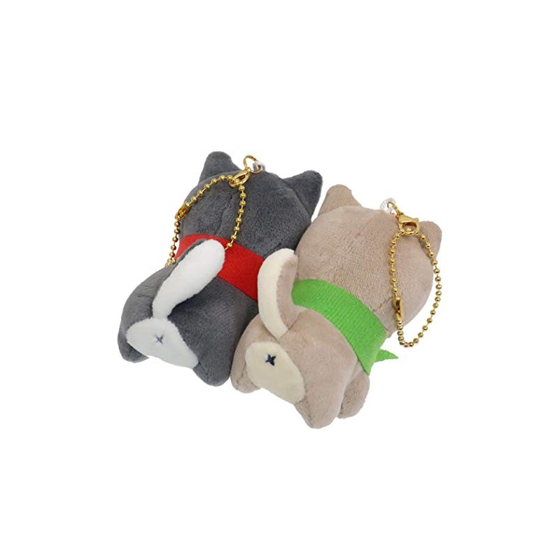 Mascot Key Holder [Nico Nui Pair Plush Ball Chain] Shiba