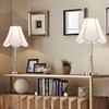 GO&SO 6x13x10.6" Barrel Lamp Shades (Spider) Yellowish Beige Scalloped Lamp