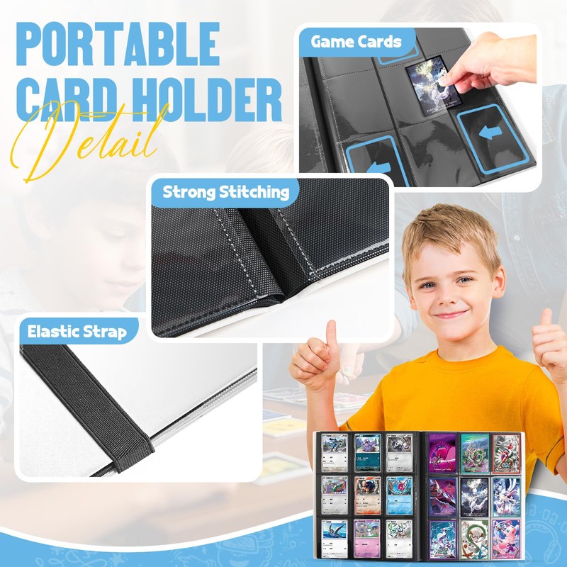 Card Binder 9-Pockets, Trading Card Binder, 20 Pages, 360 Card