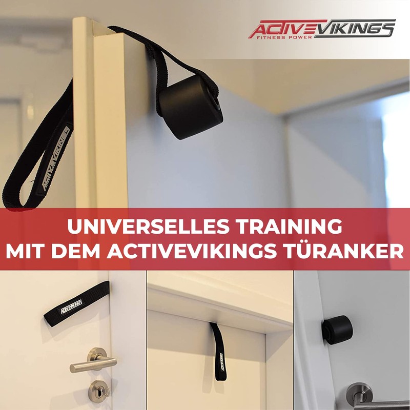 ActiveVikings® Door Anchor - Ideal Door Attachment for Fitness Bands,