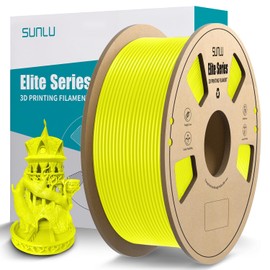 SUNLU Elite PLA 3D Printer Filament - PLA Filament 1.75mm, Fit Most FDM 3D Printers, Neatly Wound PLA 3D Printing Filament 1.75mm, Dimensional Accuracy +/- 0.02 mm, 1kg Spool (2.2lbs), PLA Yellow