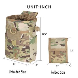 EXCELLENT ELITE SPANKER Dump Pouch Molle Magazine Bag Foldable Military Fanny Waist Pack(MC)
