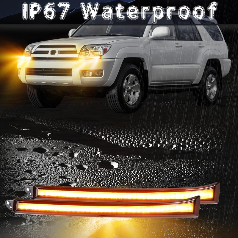 BINQIGOO LED Daytime Running Light Compatible with Toyota 4Runner 2003-2005