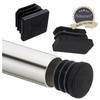 Adsamm 4 x Lamellar Plugs, Black, 11 x 26-13 x