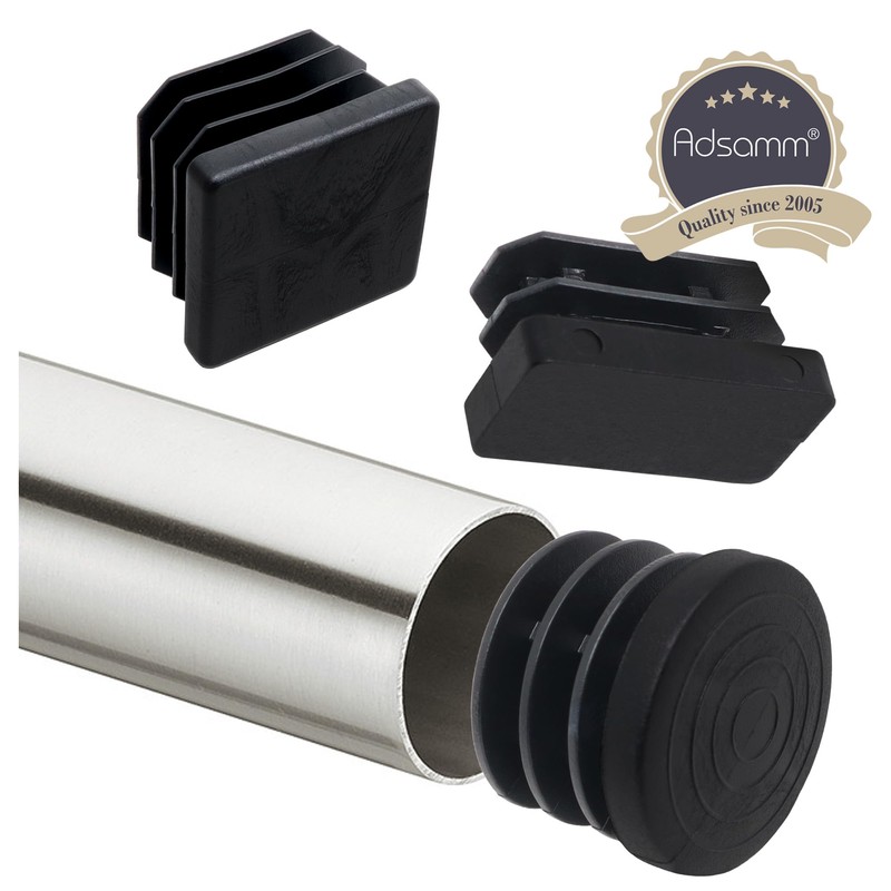 Adsamm 4 x Lamellar Plugs, Black, 11 x 26-13 x