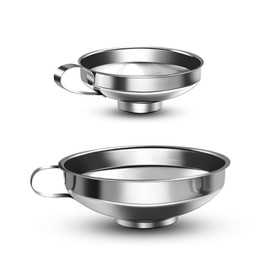 happykau 2 Pcs Commercial Jam Funnel for Grain Stainless Steel Funnel Large Diameter Funnel (2 Pieces Small + Large for Grains)