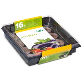 Jiffy 110031 Indoor Greenhouse (Light) with 50 mm Peat Swelling Tablets (Pack of 16)