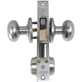 Marks 22AC LHR Satin Chrome Double Cylinder Iron Gate Ornamental Mortise Lock Set with 2-1/2" Backset