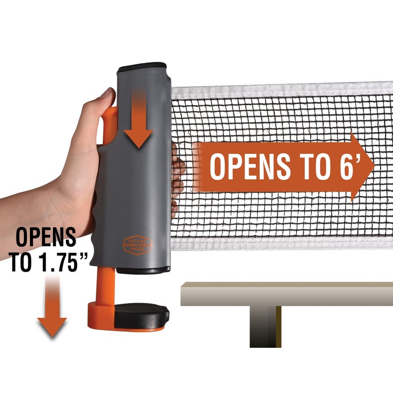 Outside Inside Backpack Travel Ping-Pong Set for Camping, Backyard &