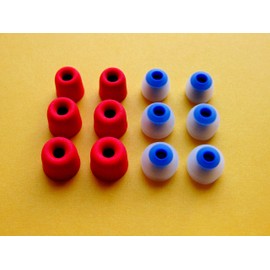 12pcs (RDMF-CLBL)- S/M/L Premium Memory Foam and Round Replacement Earbuds Eartips Set Compatible with Plantronics Backbeat Go 2 Earphones Headphones