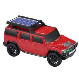 WSTER WS-696 Solar Bluetooth Replica Speaker – Portable Modern Off-Road Car Design with HD Sound, TWS, LED Party Light, USB/TF Playback, FM, Built-in Microphone, Surprise Gift(Red)