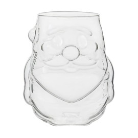 RockTrend Santa Claus Shaped High Borosilicate Clear Glass Mug Teacup Juice Cup Milk Cup-1 pcs