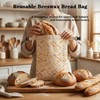 Beeswax Bread Bags for Homemade Bread, Drawstring Sourdough Storage Bags