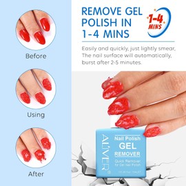 Nail Polish Remover Kit - Gel and Acrylic Remover, Easily & Quickly Removes Soak-Off Polish in 1-3 Minutes, Not Hurt Nails (1PCS Blue Colorful Set)