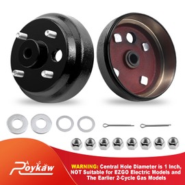 Roykaw Golf Cart Brake Hub Drum w/30 Teeth Die Casting Fine Splined for EZGO 1991-up 4 Cycle Gas Models, Replaces OEM # 21807-G1, 21807G1, 41843-94 - 2 Pcs