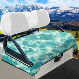 YOKYHOM Golf Cart Seat Covers, Golf Cart Seat Blanket, Bright and Unique Colors, Soft and Comfortable, Suitable for EZGO, Yamaha, Club Car and Other Two-Seat Golf Carts, 51" x 30", Blue Green
