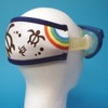 SeaCanary(シーキャナリー) シュノーケリング ダイビング用 マスクストラップカバー レインボーホヌ ホワイト