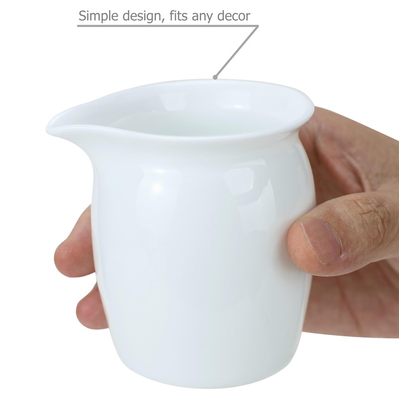 EIKS 2 Pack Ceramic Creamers Pitchers for Serving Coffee Tea