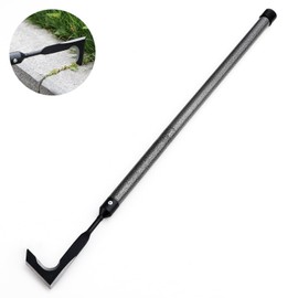 Lcokeiy Weed Puller Tool Long Handle, Manual Crevice Cleaing Weeding Remover Tool 29", Adjustable Sidewalk Crack Weeder Stand up Grass Weed Puller Cutter Tool for Yard Driveway with Metal Handle