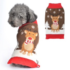 SKXEO Dog Costume Christmas New Year Pet Costume Warm Sweater Fashion Stripes Christmas Clothing for Puppy Dog Party Supplies