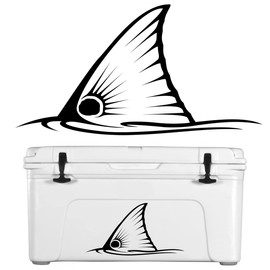 Tailing Redfish Fishing Stickers - Black UV Protected Bumper Stickers Car Decals Waterproof Fish Stickers for Boat Kayak Truck Cup Tumbler Car Laptop or Decor Skiff Life (Facing Right, 7"X4")