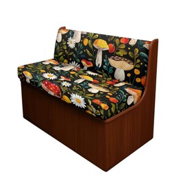 Boatee Mushroom RV Dinette Cushion Covers Universal RV Accessories Comfortable Bench Cushion Stretchable Couch Cover 2 Cushion Sofa Washable Sofa Slip Covers for 2 Seat Cushion Couch Black