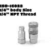 1/4" NPT Thread 1/4" Body Size ISO 16028 Flat Face