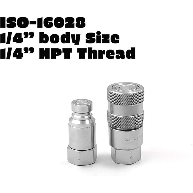 1/4" NPT Thread 1/4" Body Size ISO 16028 Flat Face