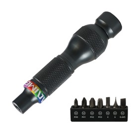7 in 1 Screwdriver Set with Magnetic Tip, Mini Hand Tool Set Black