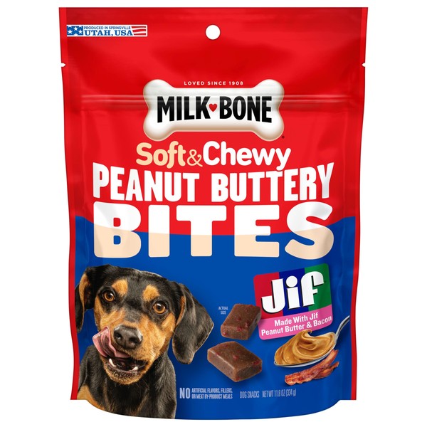 Milk-Bone Milk-Bone Peanut Buttery Bites Soft Dog Treats with Real