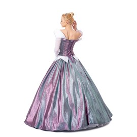 Princess Aurora Cosplay Costume Dress Aurora Ball Gown Bling Purple Dress Uniform for Adult Women Girls (purple, M)