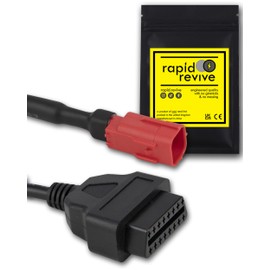 Rapid Revive – OBD2 6 Pin Diagnostic Tool Cable Adapter For Honda Motorcycles OBD OBDII Coding Compatible With MCS Honda Motorbike K-Line CAN-Bus 6 Pin to 16 Pin Connector