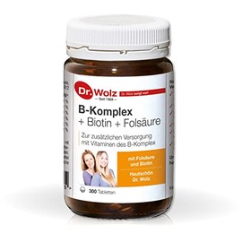 B-Komplex + Biotin + Folsäure Hefetabletten | B-Vitamine | 300 Tabletten