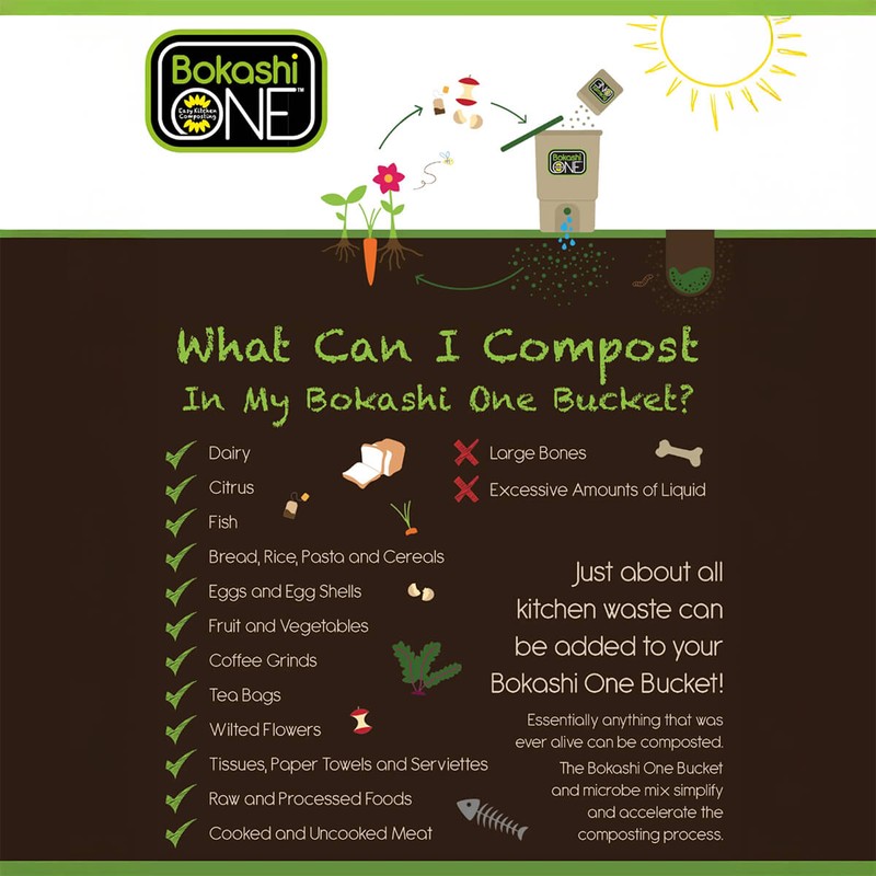 Bokashi One - Bucket Composting System, White