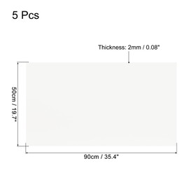 MECCANIXITY EVA Foam Sheets White 35.4 Inch x 19.7 Inch 2mm Thick Crafts Foam EVA Sheets for Costumes, Arts and Crafts Projects Pack of 5