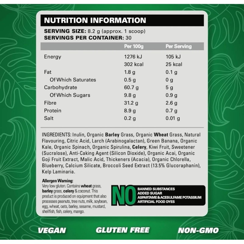 EHP Labs OxyGreens Daily Super Greens Powder, 30 Servings -