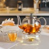 CNGLASS 40oz Glass Teapot with Removable Infuser,Clear Tea Kettle Stovetop