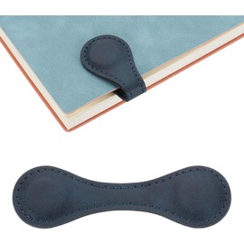Liangang 4PCS Magnetic Bookmarks, Leather Magnetic Bookmarks for Women, Double-Sided Magnetic Book Mark Clip Gift for Book Lover Readers Men Women Teachers Students, Book Accessories (Navy)