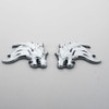 Pair Wolf Head Emblem 3D Metal Sport Badge Door Trunk